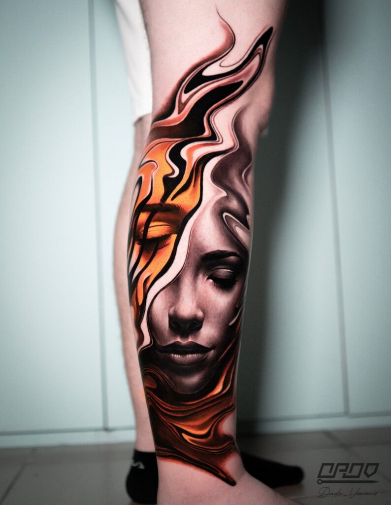 Abstract Surealism Tattoo - Dado Obsessed Tattoos 5