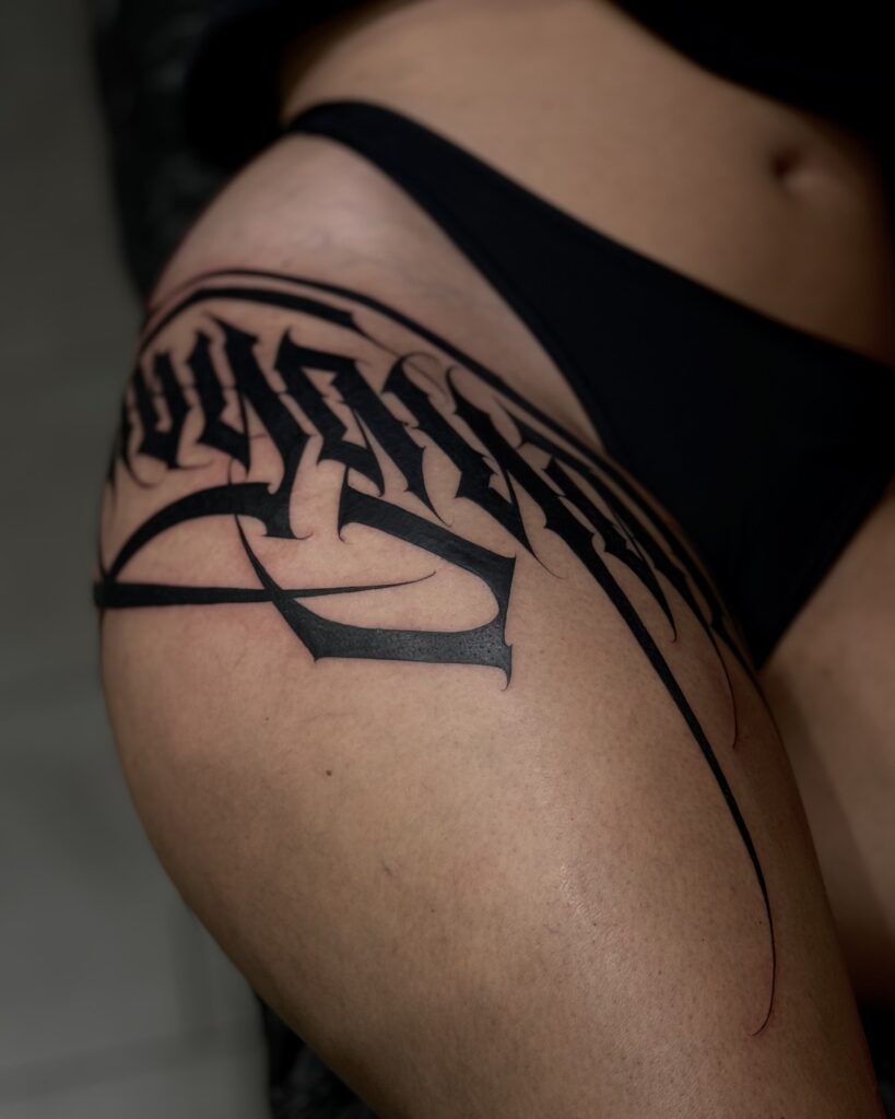 Lettering Tattoo - Anton Obsessed Tattoos 19