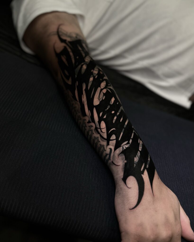 Lettering Tattoo - Anton Obsessed Tattoos 5