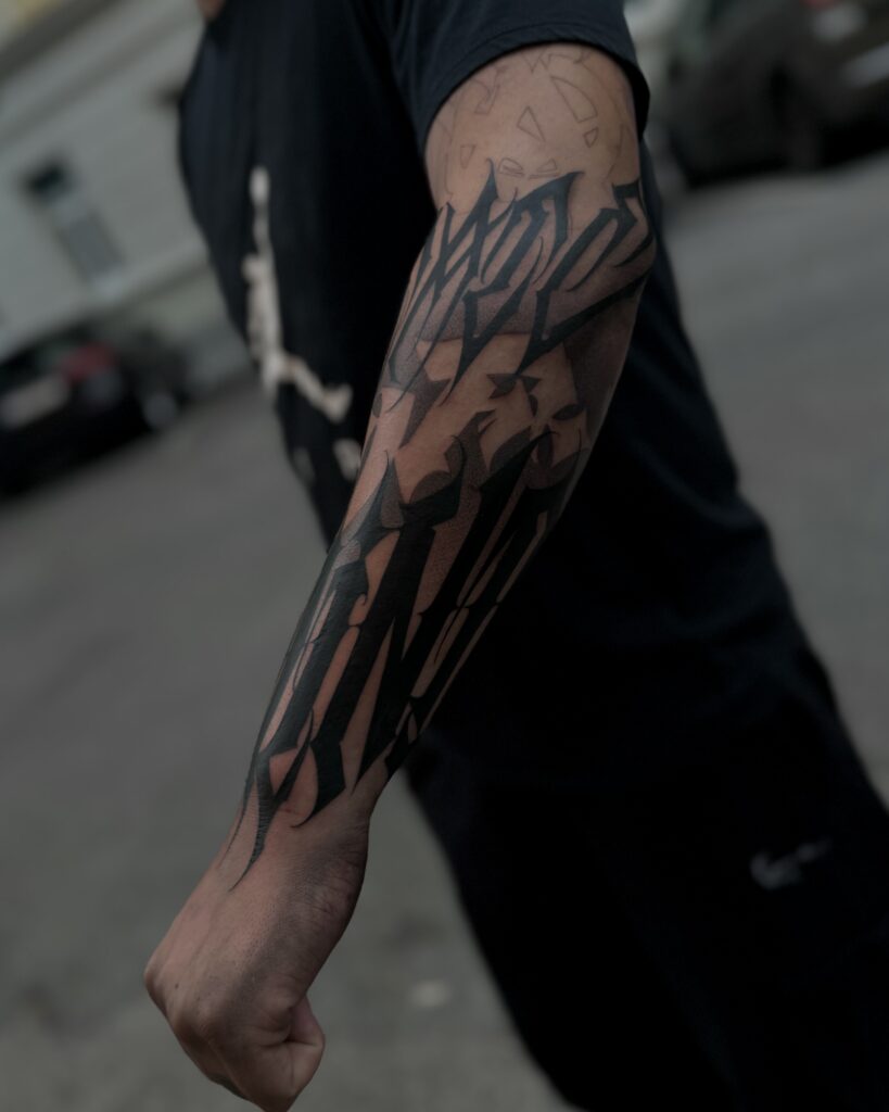 Lettering Tattoo - Anton Obsessed Tattoos 20