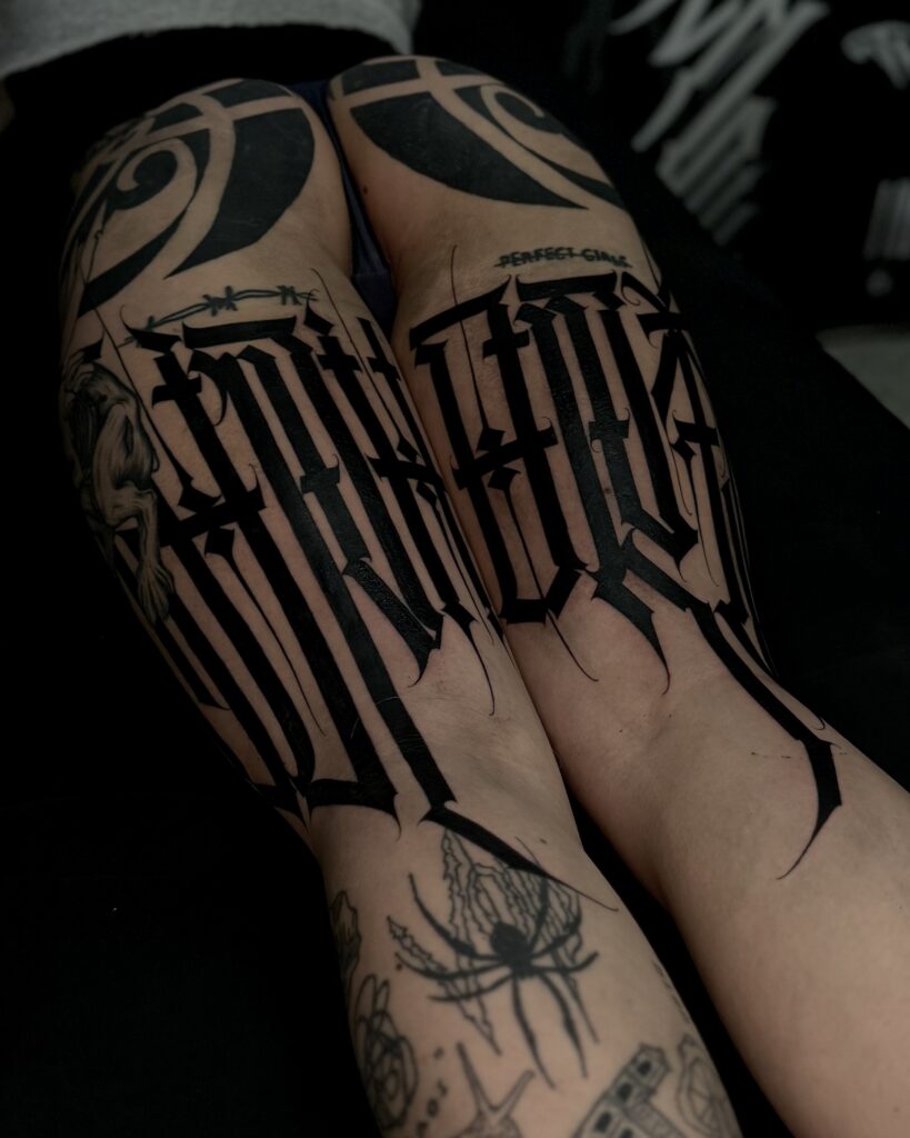 Lettering Tattoo - Anton Obsessed Tattoos 22