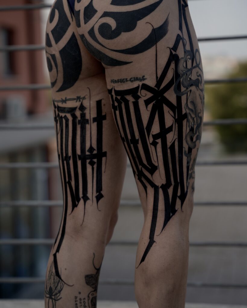 Lettering Tattoo - Anton Obsessed Tattoos 10