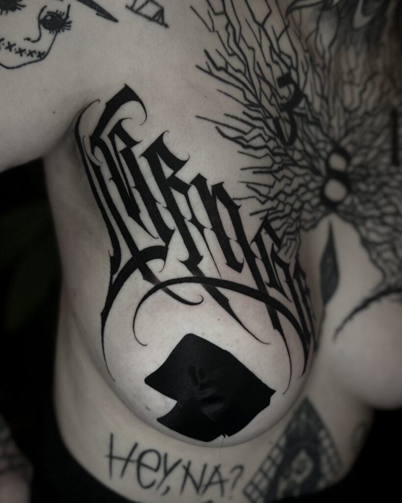Lettering Tattoo - Anton Obsessed Tattoos 13