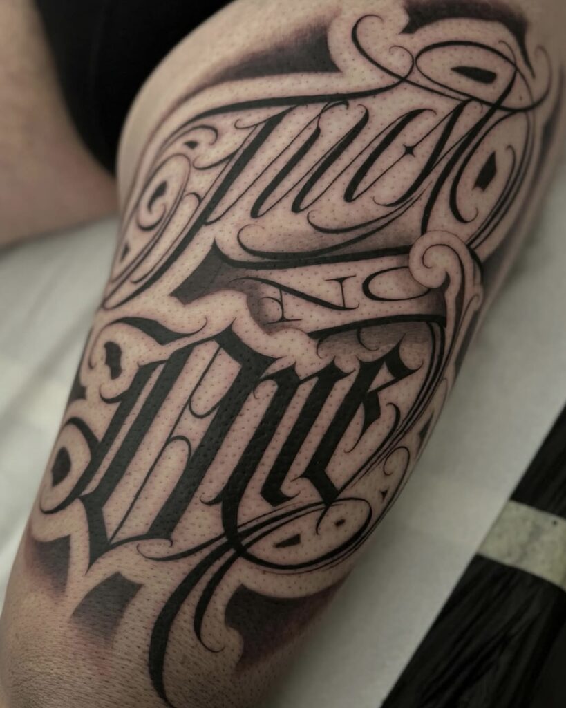 Lettering Tattoo - Obsessed Tattoos 3