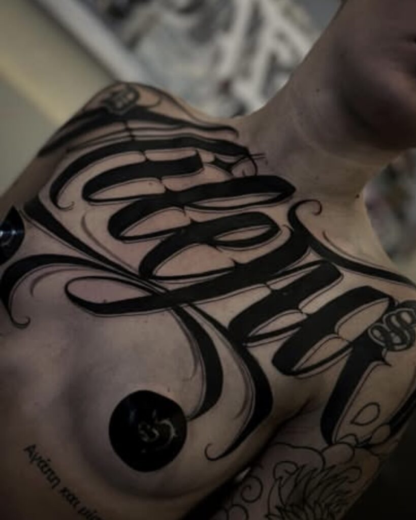 Lettering Tattoo - Obsessed Tattoos 4