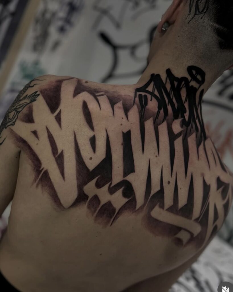 Lettering Tattoo - Obsessed Tattoos 5