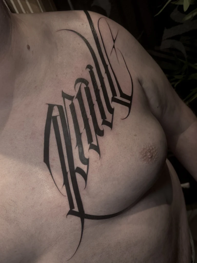Lettering - Tattoo Artist Anton, Obsessed Tattoo 9