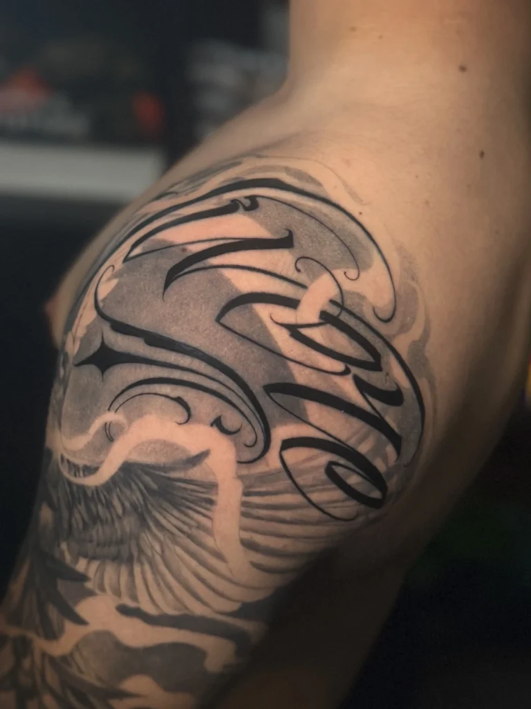 Lettering - Tattoo Artist Anton, Obsessed Tattoo 8