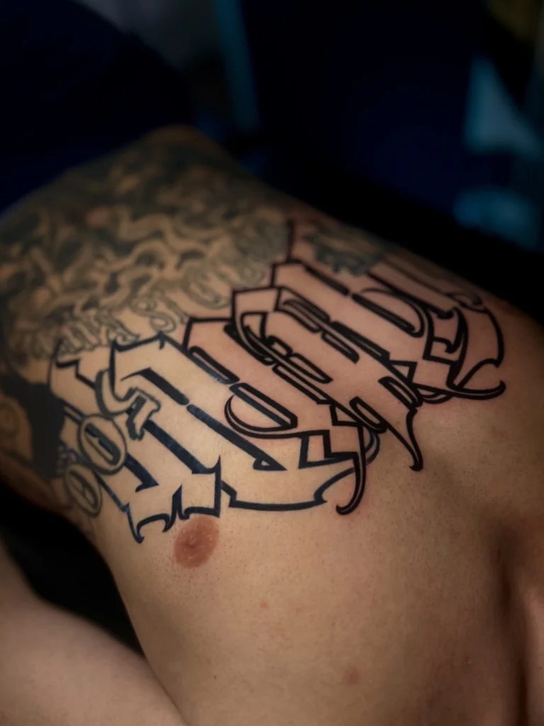Lettering - Tattoo Artist Anton, Obsessed Tattoo 6