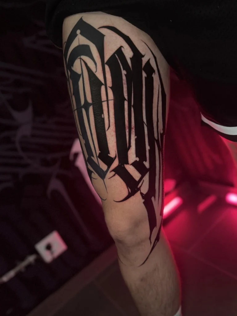 Lettering - Tattoo Artist Anton, Obsessed Tattoo 4