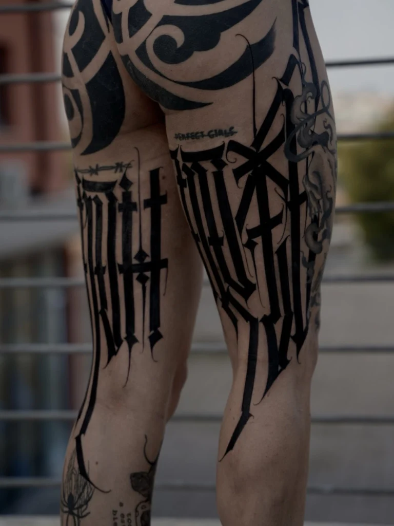 Lettering - Tattoo Artist Anton, Obsessed Tattoo 16