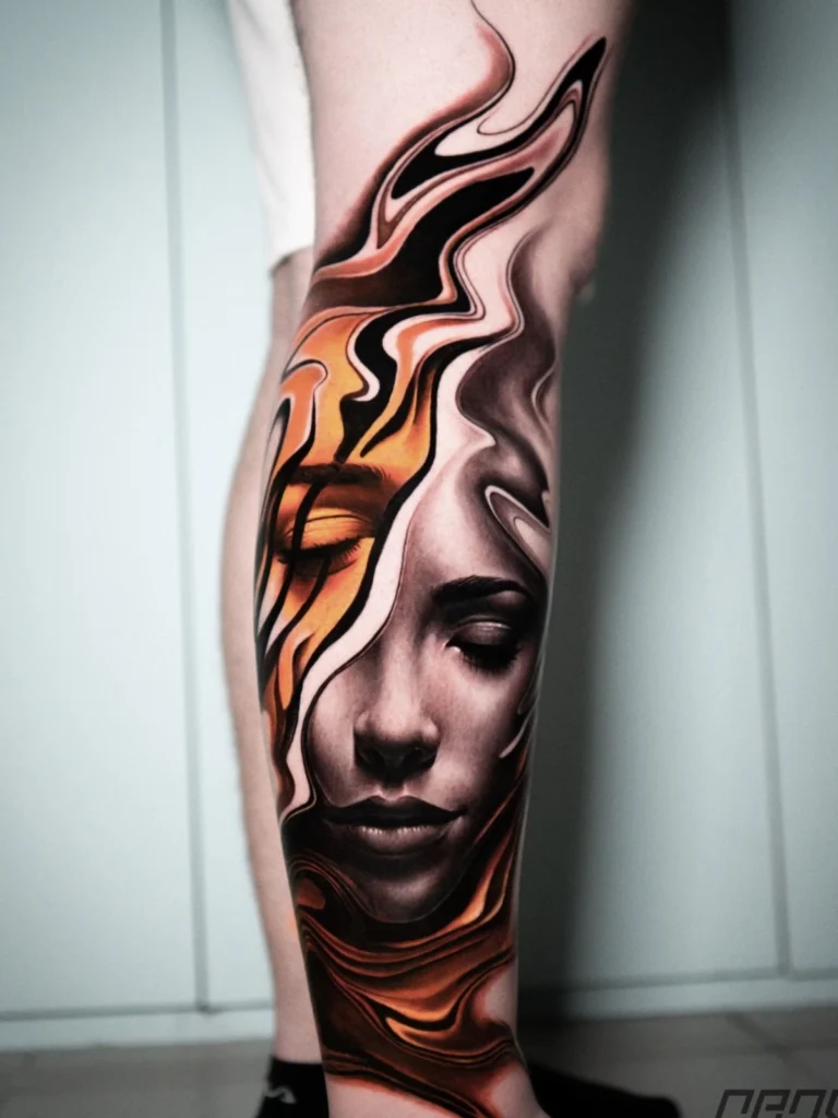 Abstract Surealism Tattoo - Dado Obsessed Tattoos 1